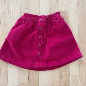 Crewcuts Pink Corduroy Skirt Front Button Details